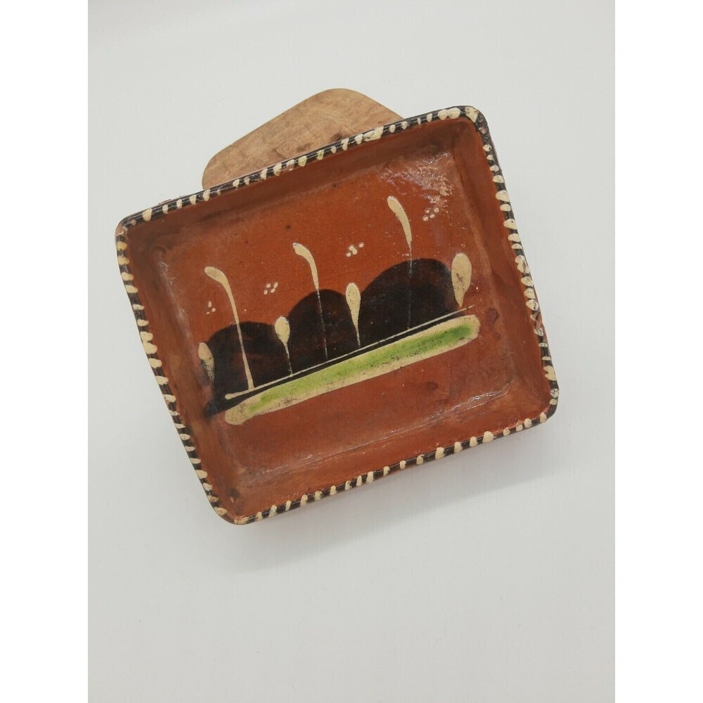 Mexican Red Clay Pottery  Terracotta Trinket Dish Made In Mexico Pre-Owned